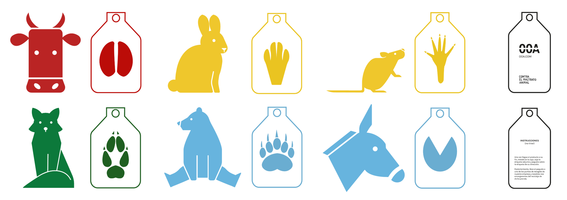 icons and instructions label